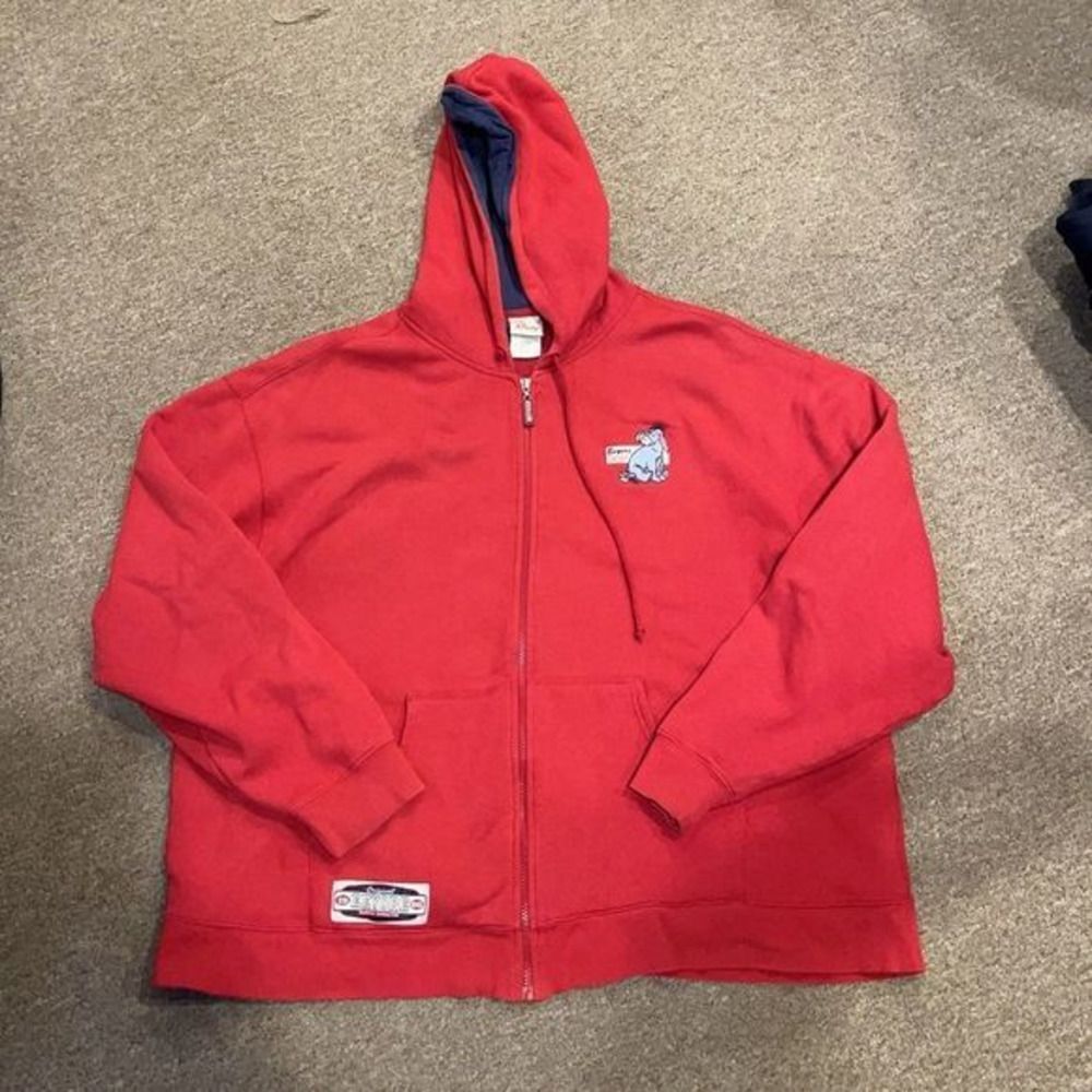 Disney Red Zip-Up Hoodie with Navy Lining
